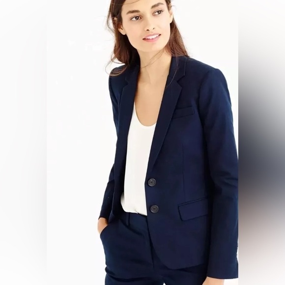 J.Crew Thompson Bi Stretch Navy Blazer Jacket - Picture 2 of 16